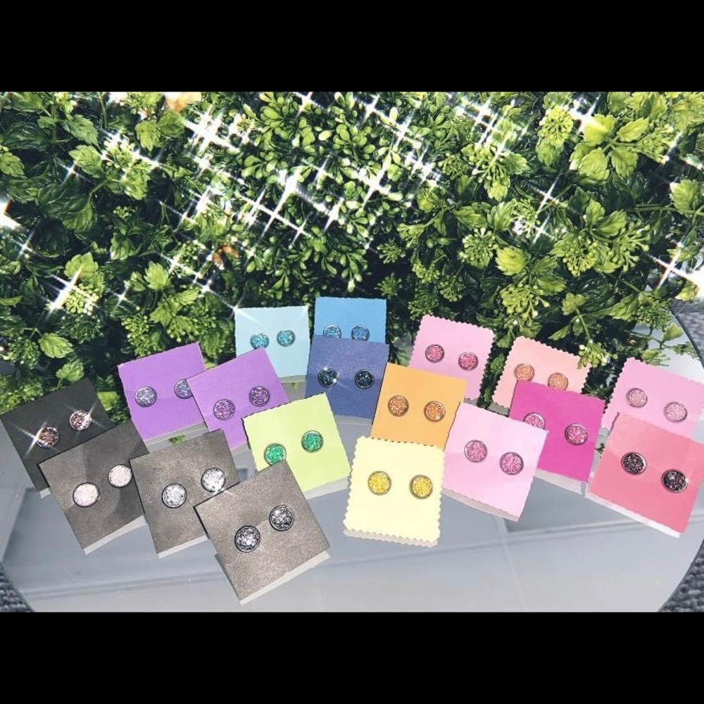 Homemade druzy earrings. Lots of every color!!